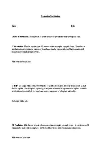 Presentation Task Analysis Word Document