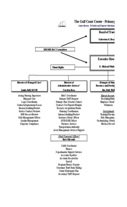 Primary Organizational Chart Template