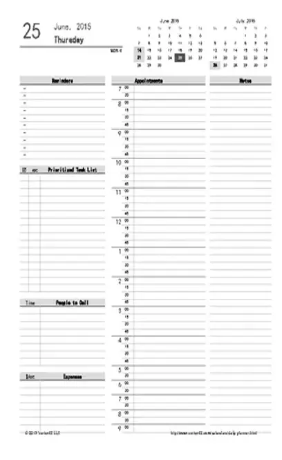 Printable Daily Planner