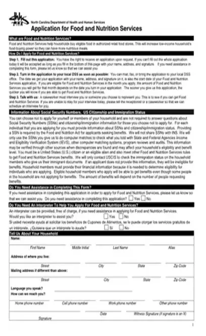 printable food stamp application PDF