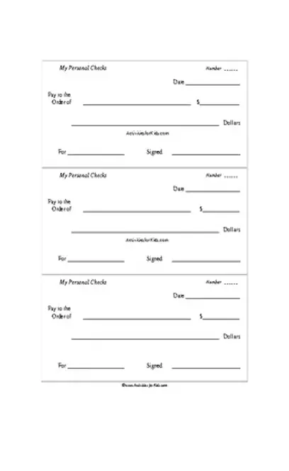 Printable Personel Play Checks Template Pdf Format