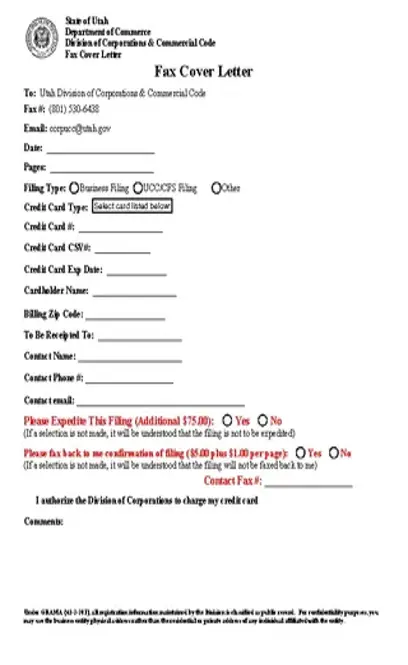 Private Fax Cover Sheet