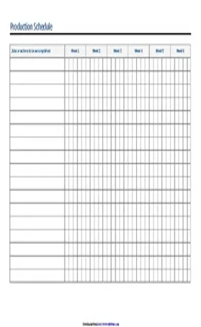 Production Schedule Template 3