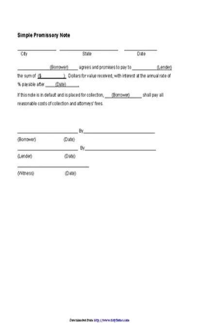 Promissory Notes Templates