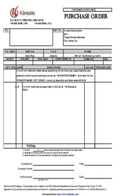 Purchase Order Template 1