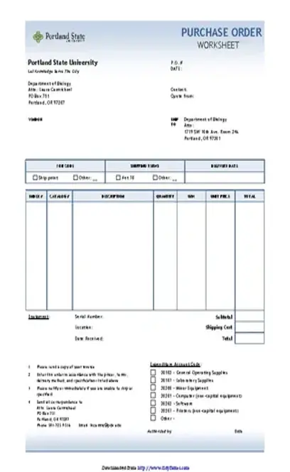 Purchase Order Template 3