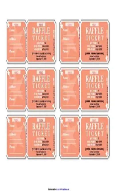 Raffle Ticket Template 1