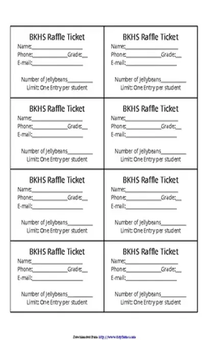 Raffle Ticket Template 3