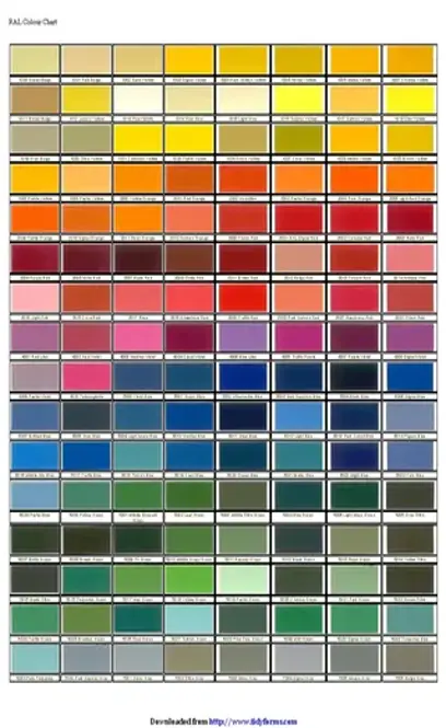 Ral Colour Chart 1