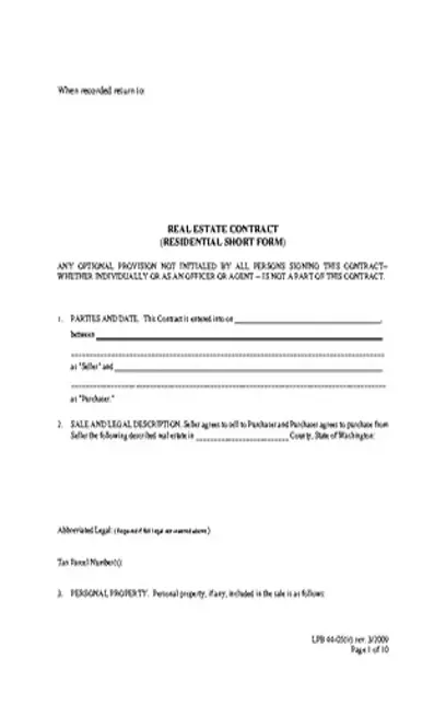 Real Estate Contract