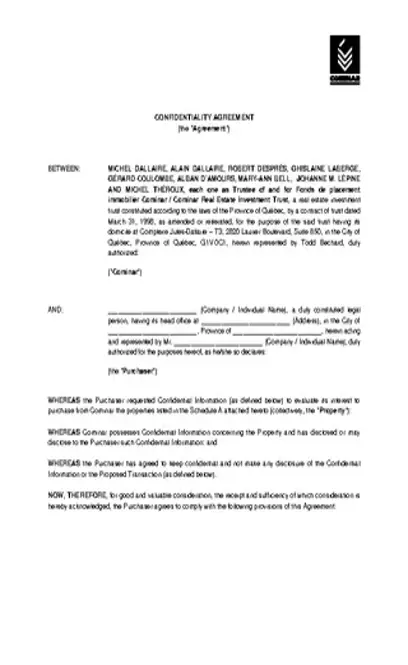 Real Estate Employee Confidentiality Agreement Sample