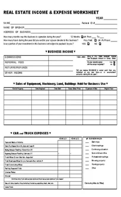 Real Estate Spreadsheet Template