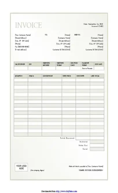 Rent Invoice Template