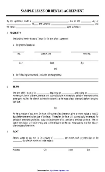 Rental Contract Template 1