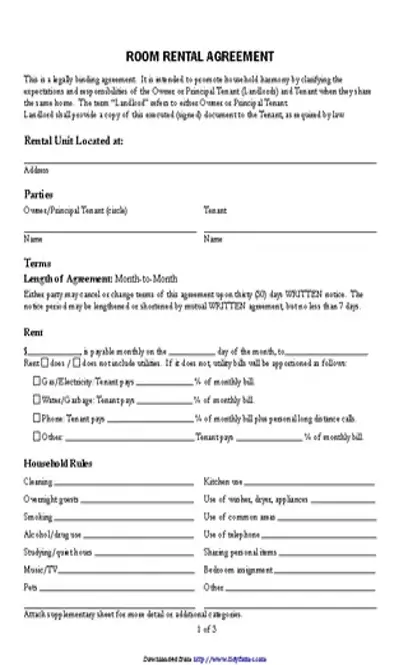 Rental Contract Template 3