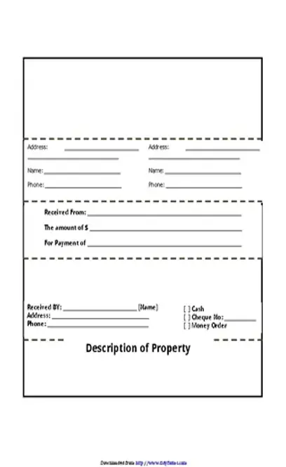 Rental Receipt Template 2