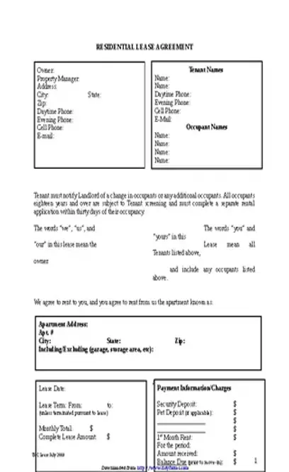 Residential Lease Agreement 1