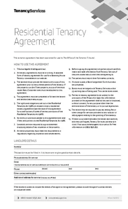 Residential Tenancy Agreement