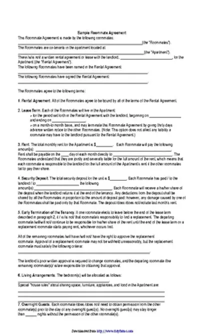 Roommate Agreement 2