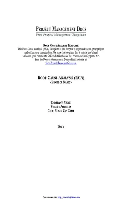 Root Cause Analysis Template 1