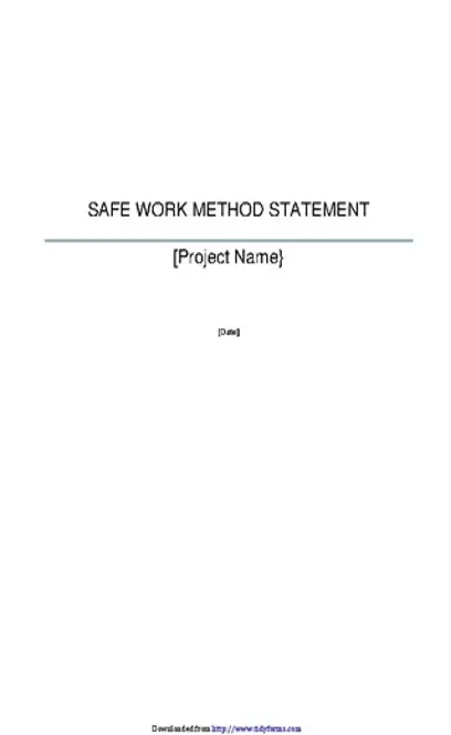 Safe Work Method Statement