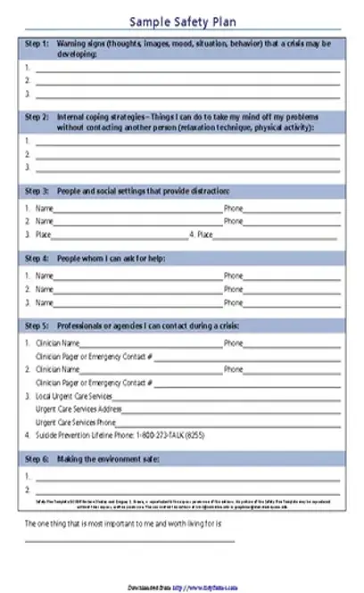 Safety Plan Template 1