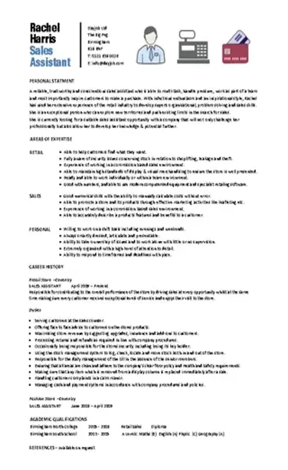 Sales Assistant Cv