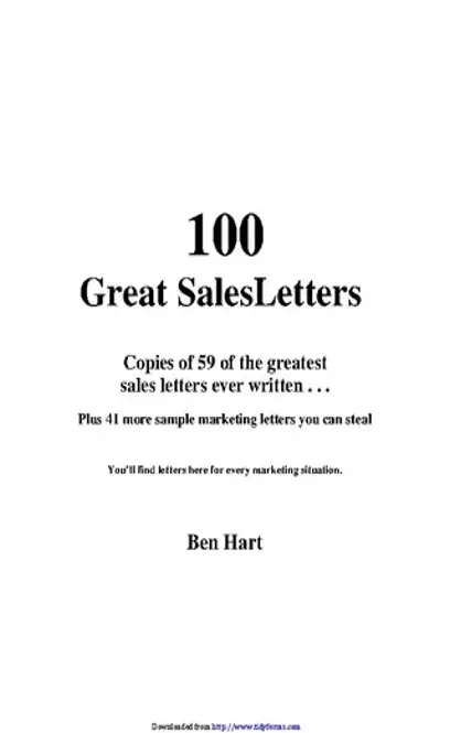 Sales Letter Sample 1