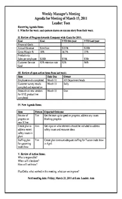 Sales Meeting Agenda Template For Celebrating Success Story