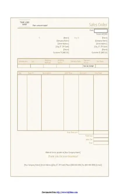 Sales Order Template 2