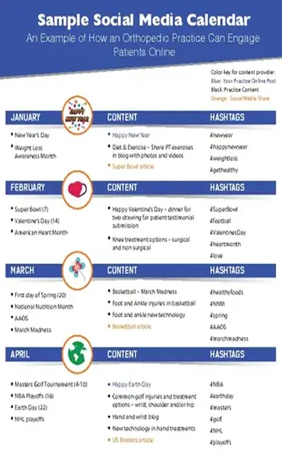 Sample Social Media Calendar