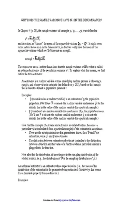 Sample Variance 1