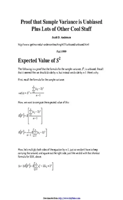 Sample Variance 2