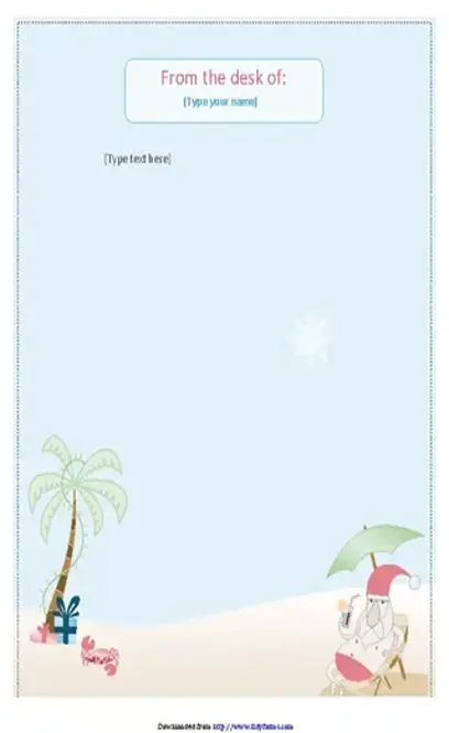 Santa Letterhead Template 2