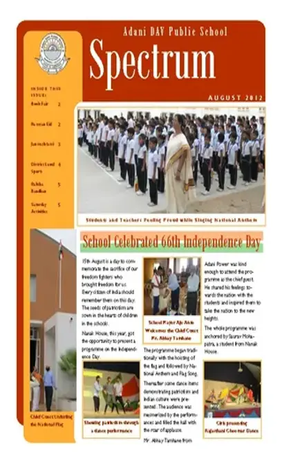 School Celebrated Independence Day Newsletter