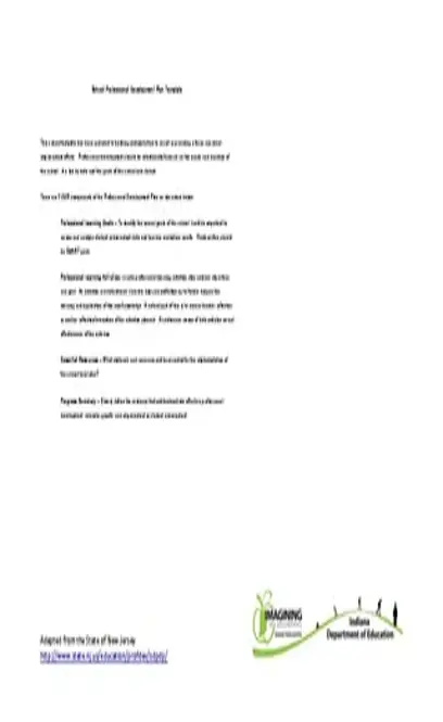 School Professional Development Plan Free Word Download