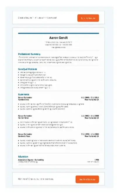 Server Bartender Resume1