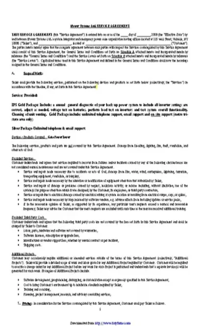 Service Agreement Template 2