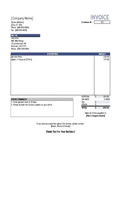 Service Invoice Customer List