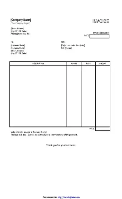 Service Invoice Template 2