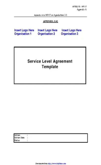 Service Level Agreement Template 2