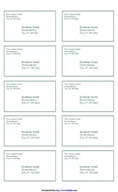 Shipping Label Template 2