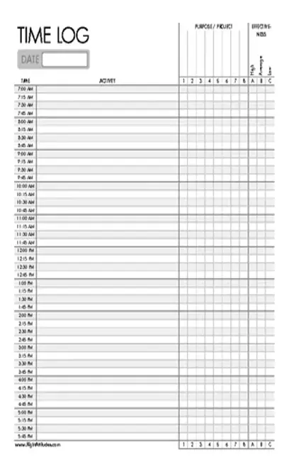 Sign In And Sign Out Time Log Template