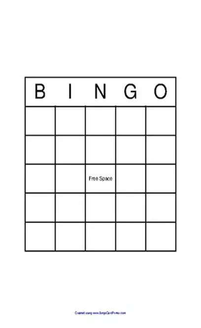 Simple Blank Bingo Board Pdf