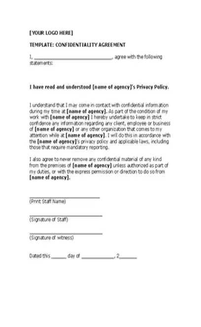 Simple Non Disclosure Agreement