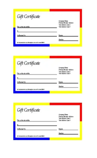 Simple Word Gift Certificate