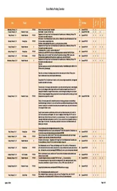 Social Media Posting Calendar