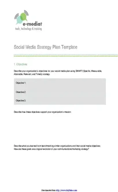 Social Media Strategy Template 1