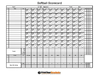 Softball Score Sheet 1