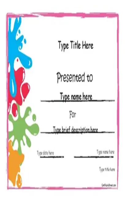 Sports Achievement Award Template